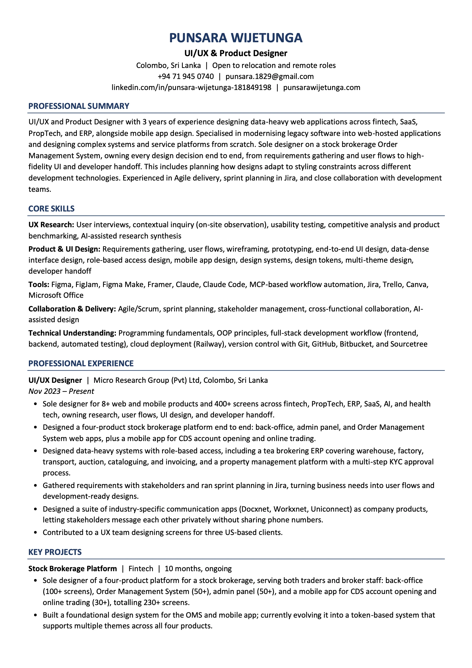 CV page 1 of 2