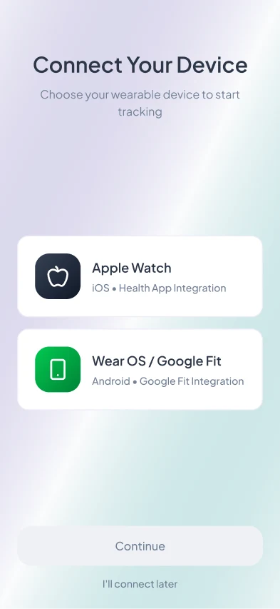 Mental Health App: Connect your wearable