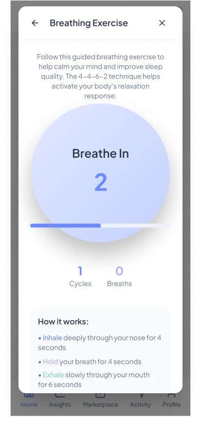 Mental Health App: Breathing exercise: breathe in (2)
