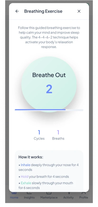 Mental Health App: Breathing exercise: breathe out (2)