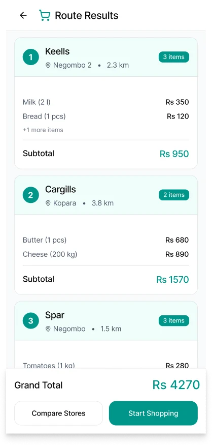 SmartCart: Smartcart suggestion screen · 1